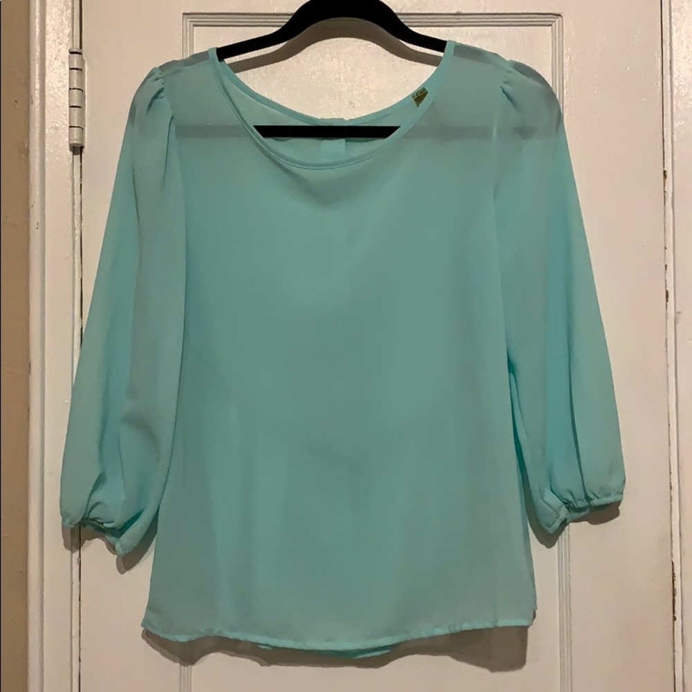 Teal blouse